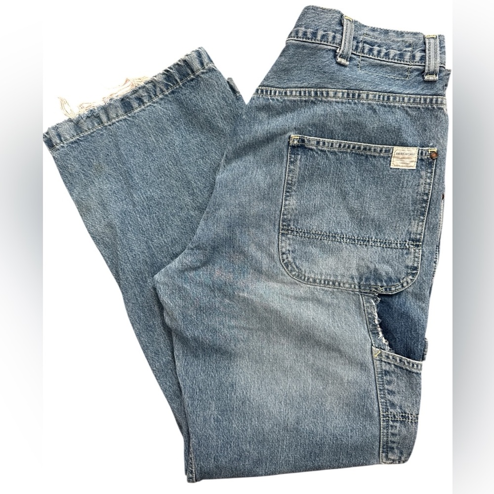 Vintage American Eagle Men’s‎ Denim Carpenter Work Jeans Size 36x32 Worker Y2K